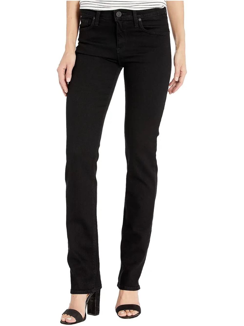 Hudson Nico black straight leg jeans